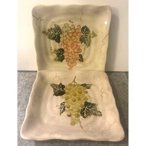 Tabletops Gallery Cabernet 8 5/8" Square Salad Plates  # 3297